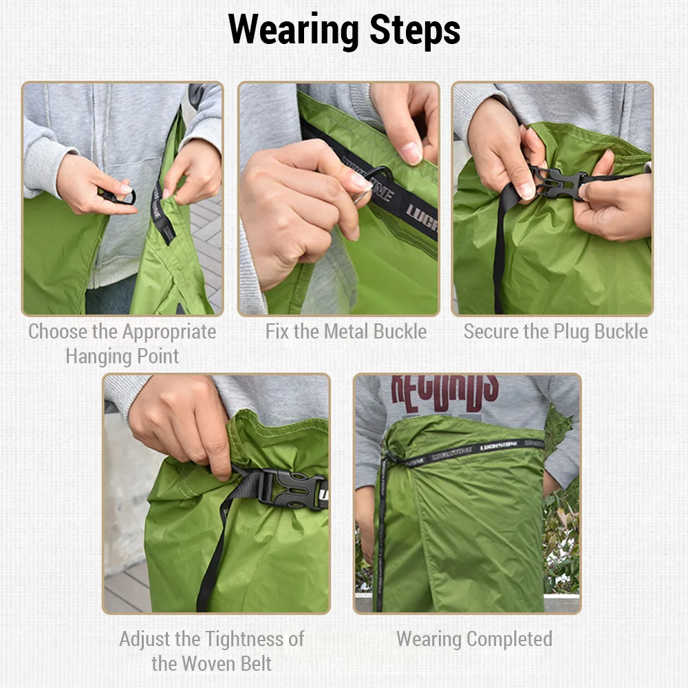 Jupe de pluie légère. Jupe portefeuille imperméable pour l'équitation