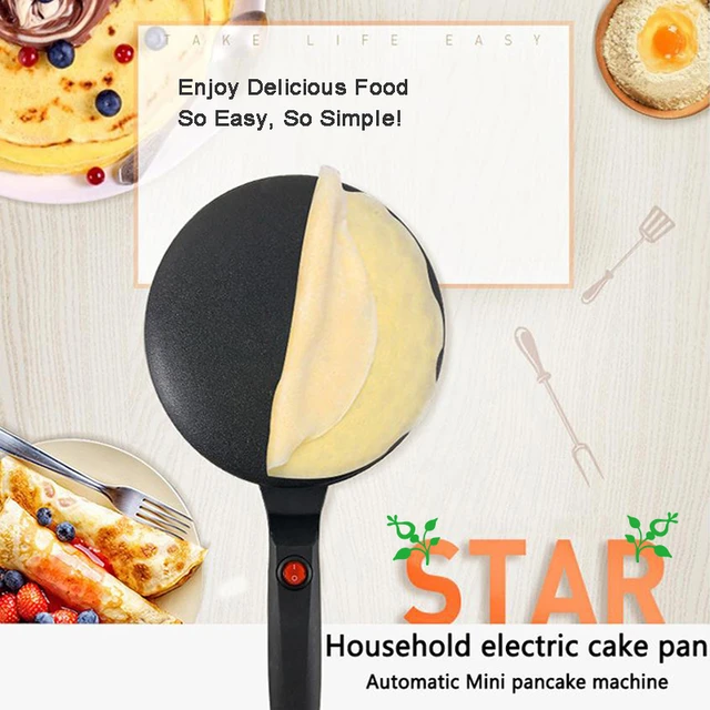 Automatic Pancake Making Machine Instant Heating DIY Snack Burrito Baking Pan  Crepe Maker Spring Roll Flapjacks