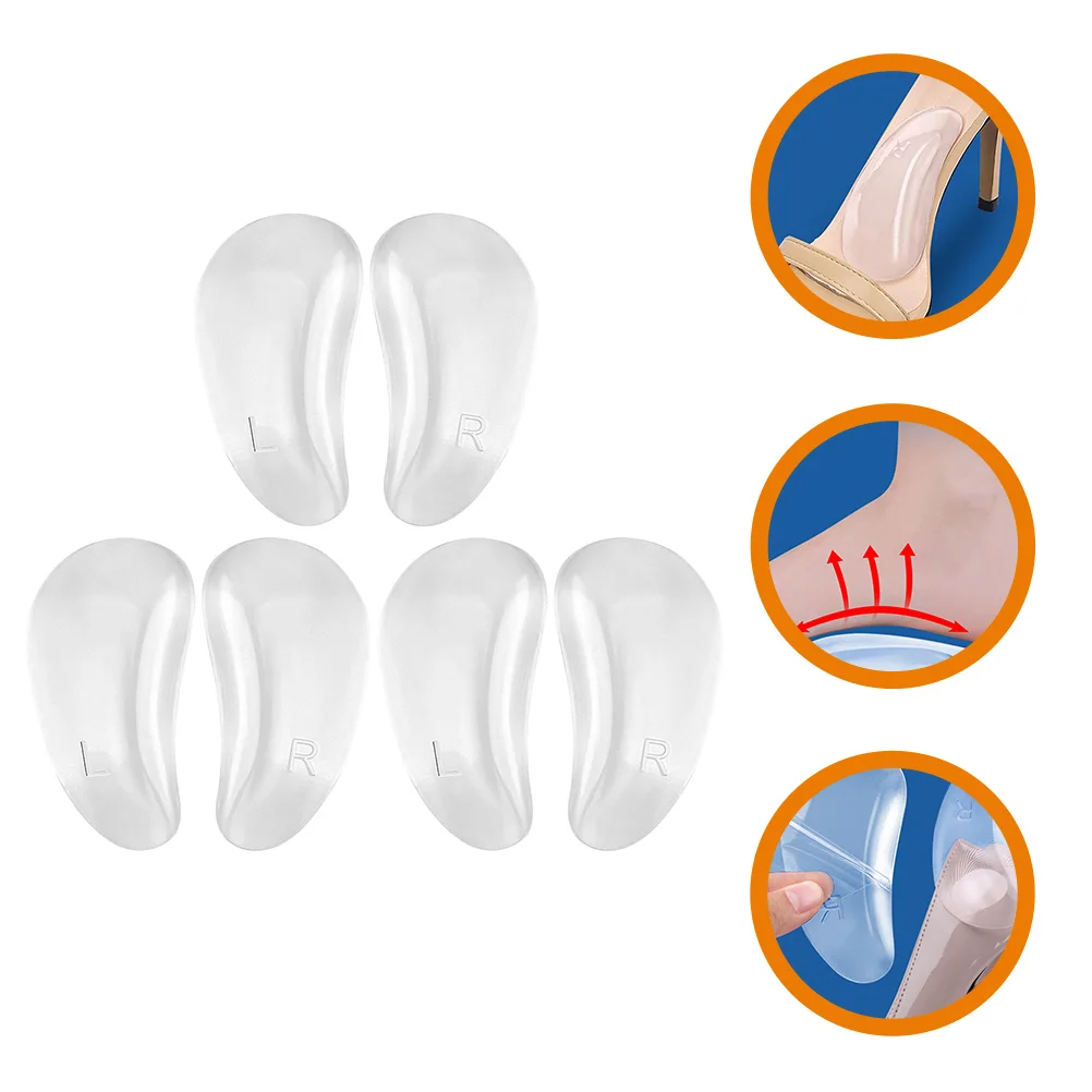 

3 Pairs Arch Supports Inserts Insoles for Women Adult Adhesive Pad Cushion Shoe