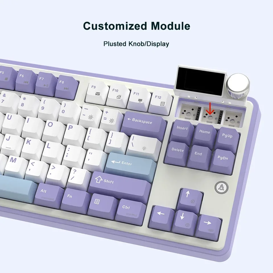 NEW AJAZZ AK870 Tri-mode RGB Bluetooth 2.4GHz Wireless Gaming