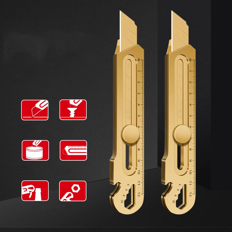 6 in 1 Knife Multifunction Box Cutter нож 칼 Stationery Stainless Steel Utility Knife канцелярия Couteau Tool Office Supplies