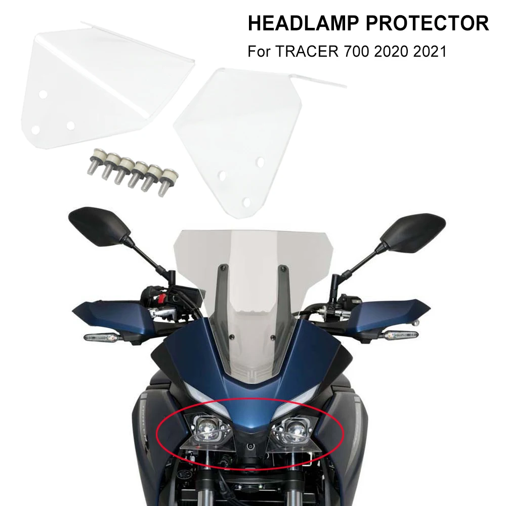 

Для YAMAHA TRACER700 трассировщик 700 трассировщик 7 GT Φ 2020 2021 прозрачная защита фар аксессуары для мотоциклов