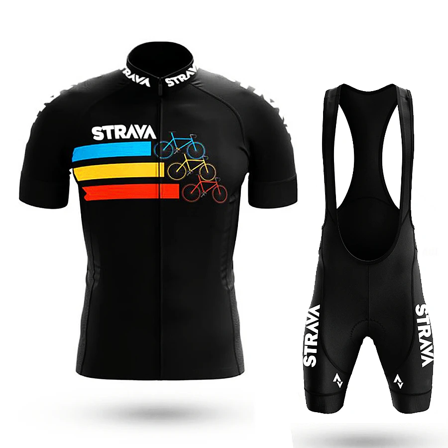 Strava 사이클링 세트, 자전거 유니폼, 사이클링 저지 세트, 로드 바이크 저지, MTB 자전거 착용, 클래식 사이클링 의류 슈트, 여름