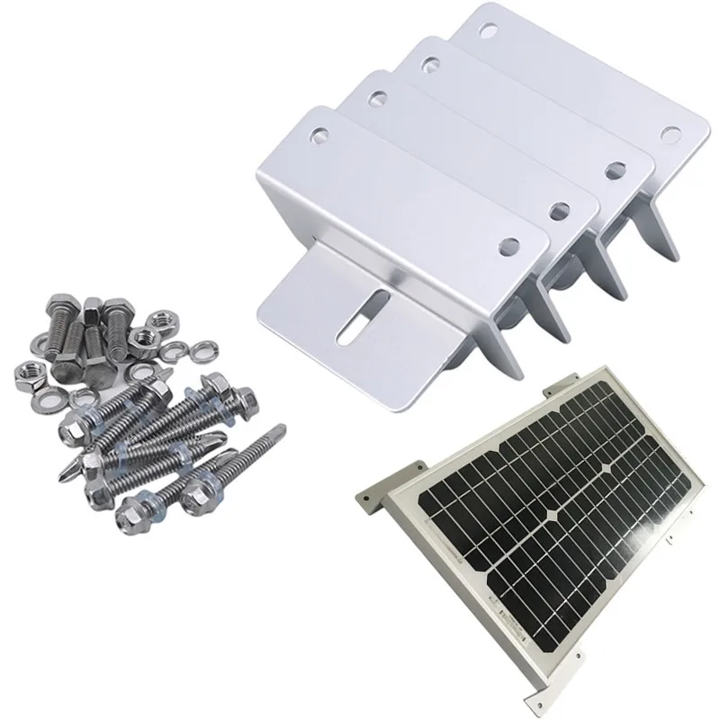 

4Pcs Special Z-Style Solar Panel Roof Mounting Bracket Aluminum Brackets Roof Mounted Supporting Z Bracket Boat Off Grid