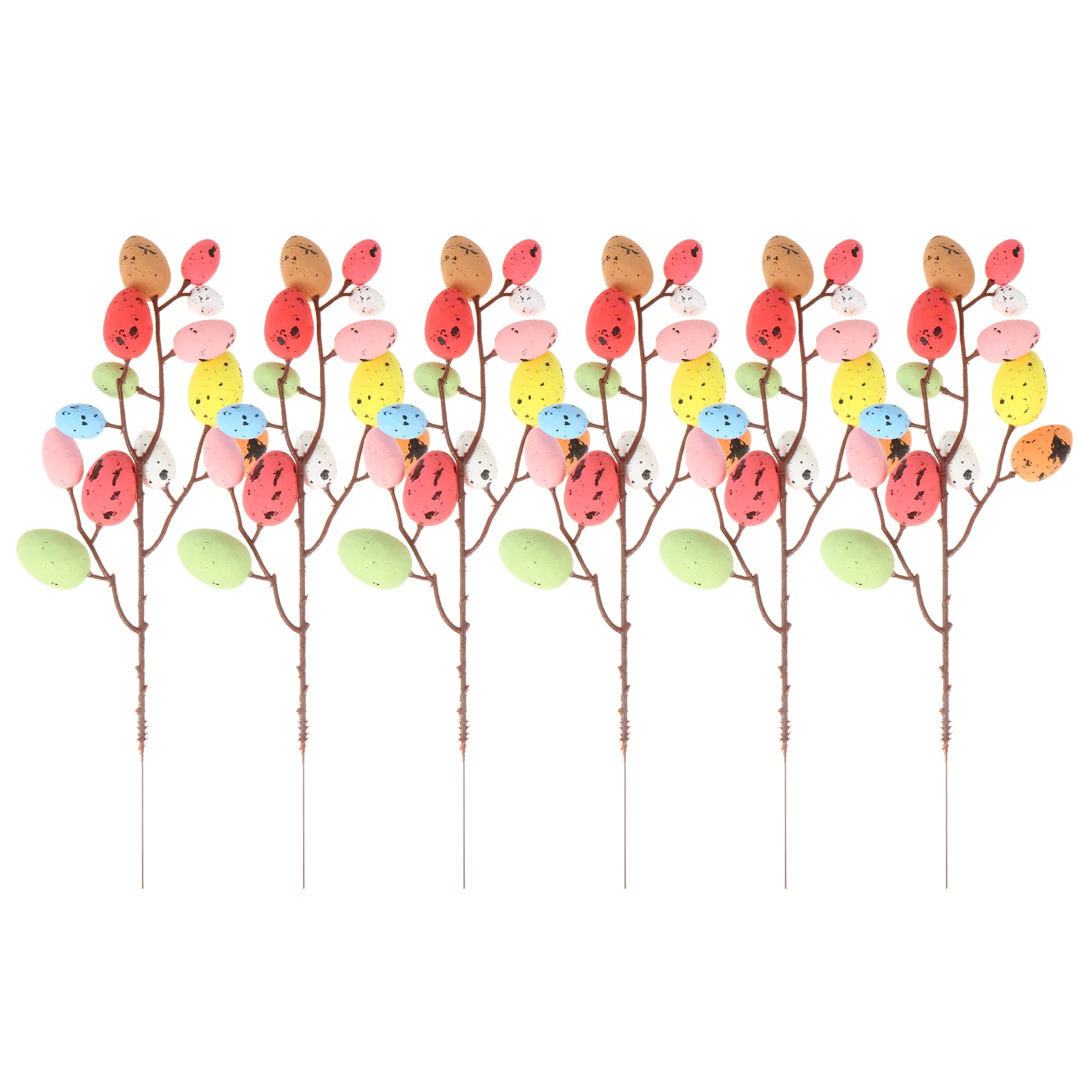 

Easter Artificial Easter Colorful Egg Tree Branch Ornament Egg Potted for Party Photography Props Living Room Home Decor