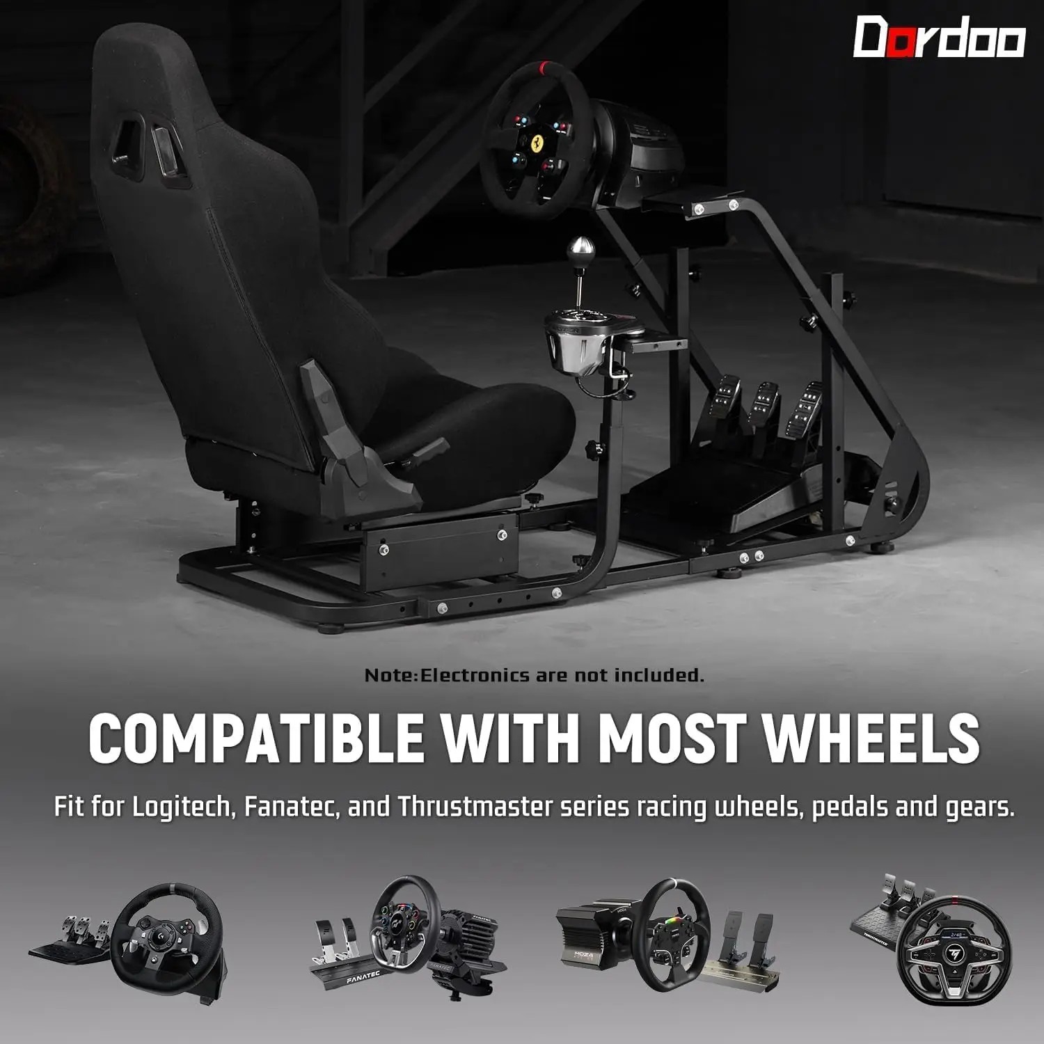 Dardoo G29 Racing Cockpit with Seat, Fits G25/G27/G923/T150, Steering Stand, Wheel/Pedals Sold Sep. 3