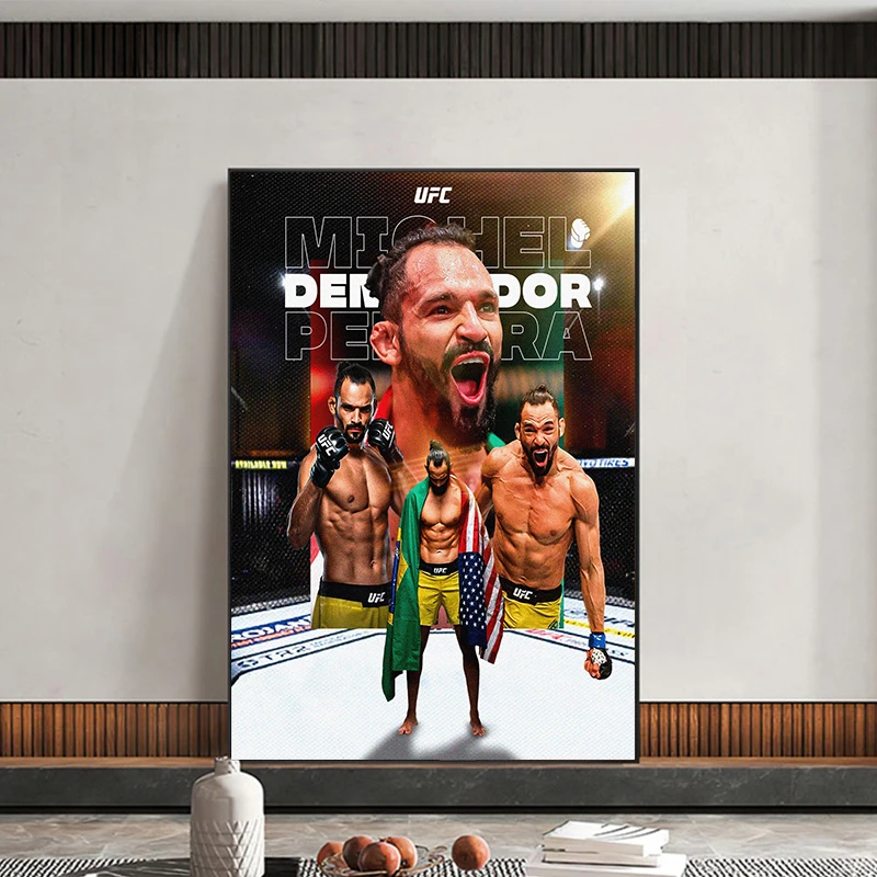 Современные мерцающие постеры и принты для бойцов настенные картины Ultimate Fighter