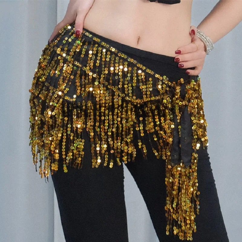 Cheap Belly Dance Belt Shimmy Tassel Hip Wraps Jazziness  display picture 3