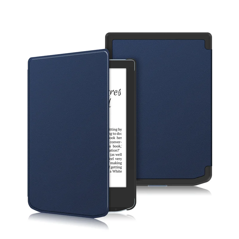 Couro Flip Tampa Inteligente para Pocketbook Verse Pro Ebook Case Capa do Livro de Bolso Pb629 634 pu - Imagem 5