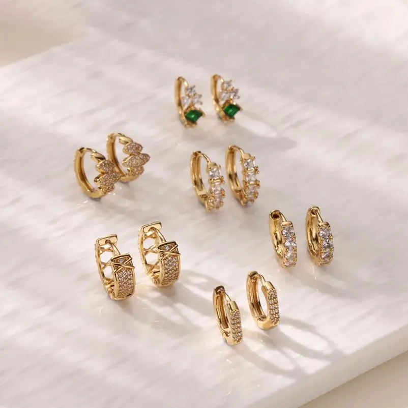 Luxury Zircon Hoop Earrings for Women