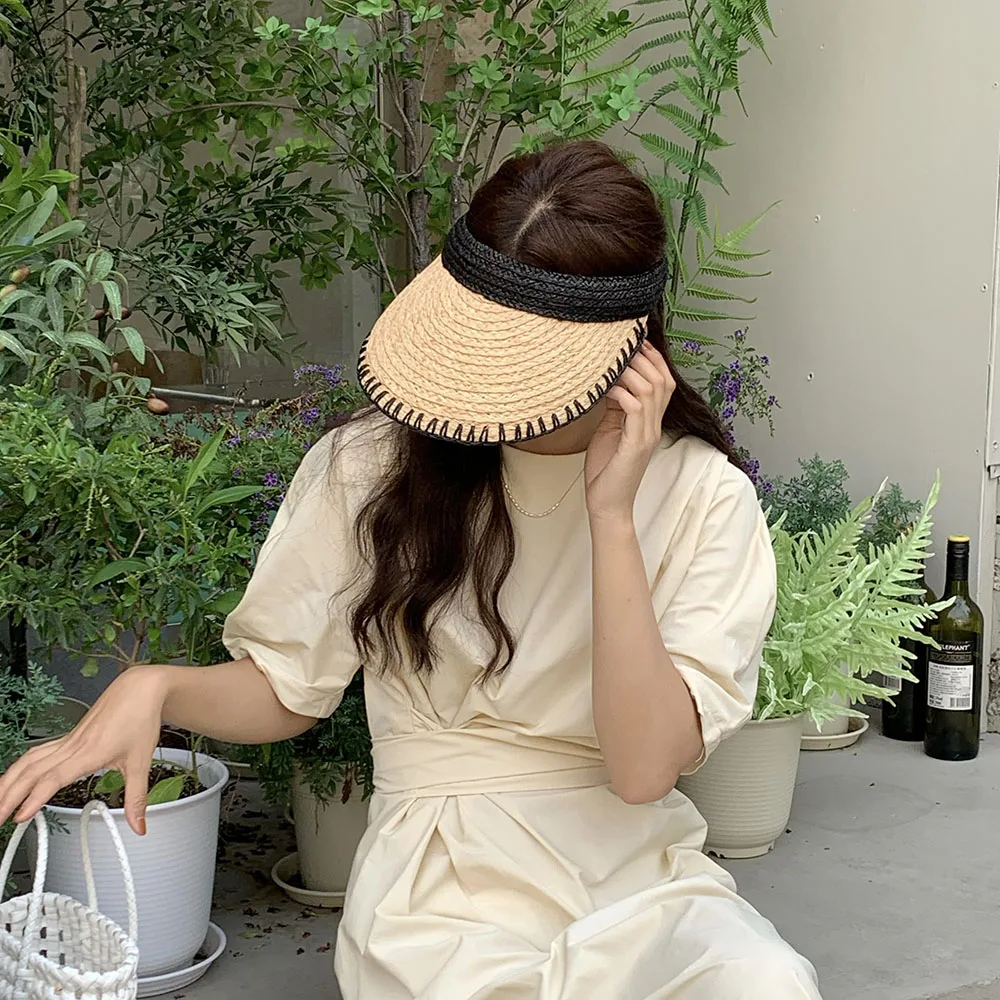 

2022 RAFFIA caps sun visor Cap female women's hats sun hats Straw hat beach hat hats for women luxury designer brand Girl cap