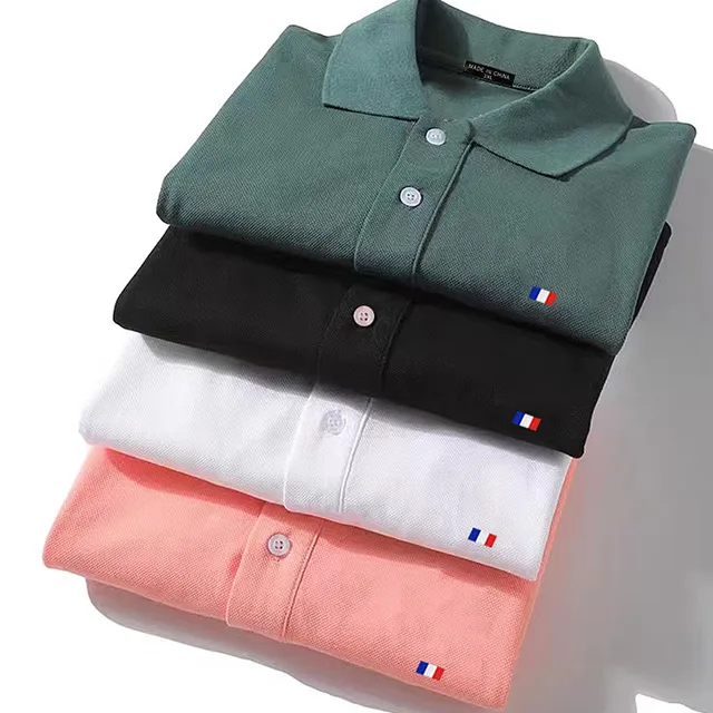 Polo d'été de haute qualité pour hommes 100% coton décontracté manches courtes Polos zones me mode revers T-shirt Homme Y-S-5XL 1