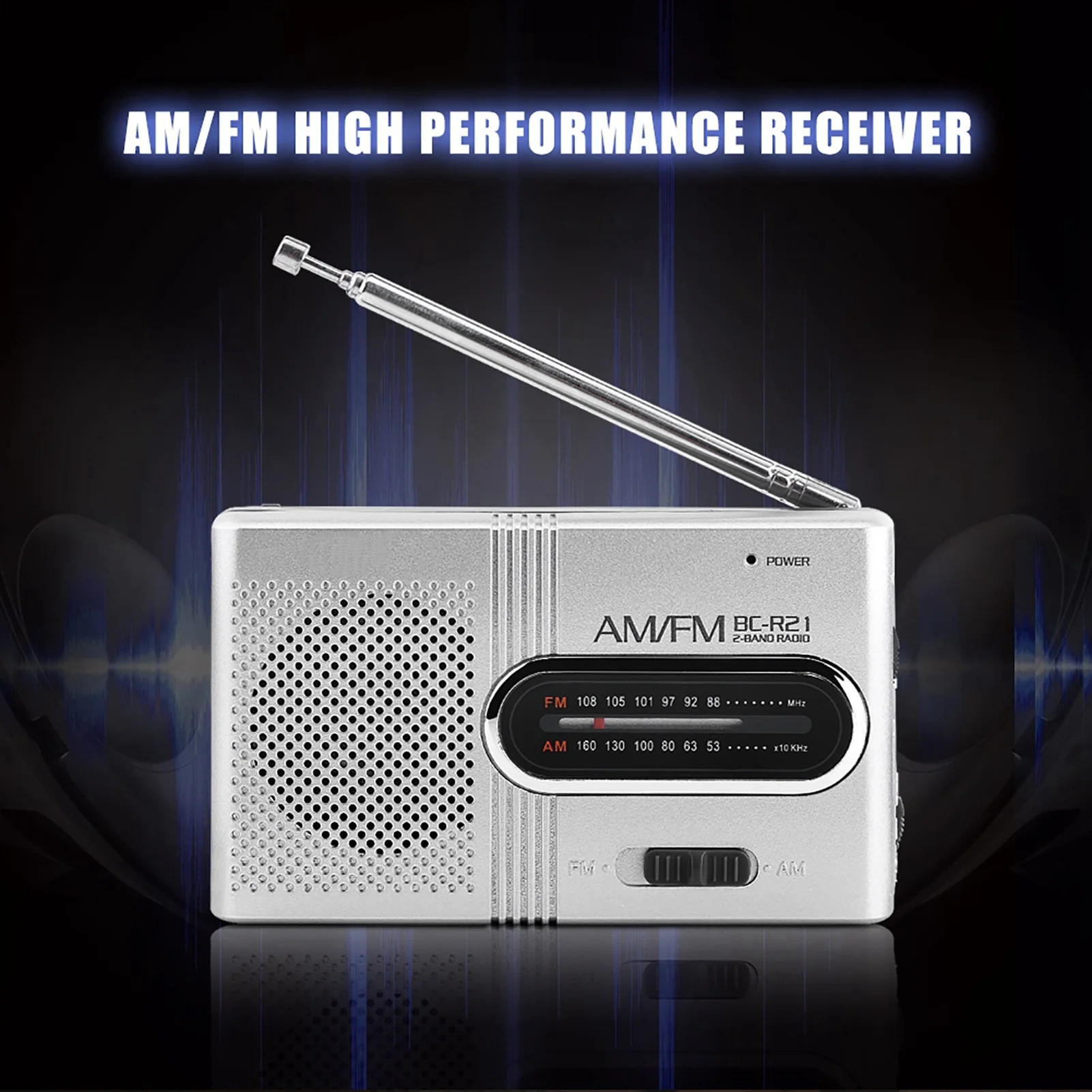 범용 휴대용 AM/FM 미니 라디오 스테레오 스피커 수신기 음악 플레이어