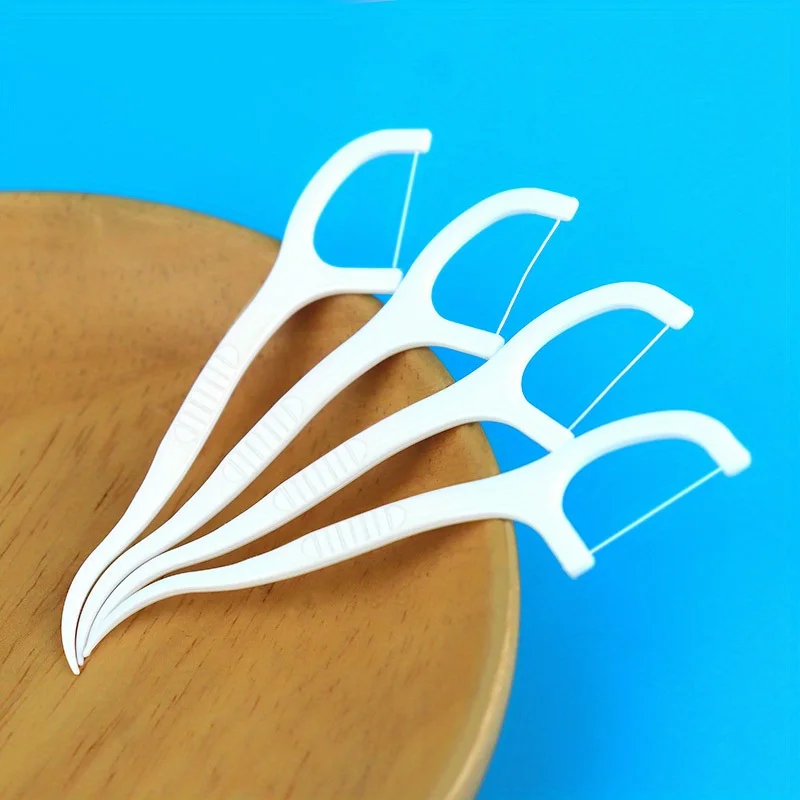 Dental Floss Sticks Dental Floss Plastic Toothpicks-Disposable Cleaning between Teeth-Separate Box-Oral Care 100Pcs