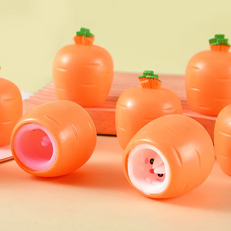Funny Carrot Bunny Squeeze Toy Easter Boy Girl Gift Kids Birthday Favors School Gift Happy Easter Party Home Decoration Supplies
