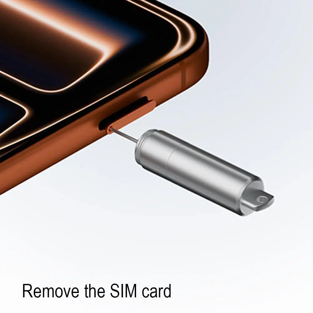 2-in-1 키체인 - 청소 브러시 + SIM 카드 제거 핀 휴대폰 카드 픽업 핀, 이어폰 청소 펜 아이폰용 V8N5