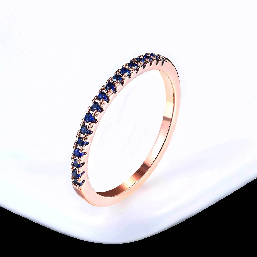 Wedding Ring Women Man Concise Classical Multicolor Mini Cubic Zirconia Rose Gold Color Gift Fashion Jewelry R251