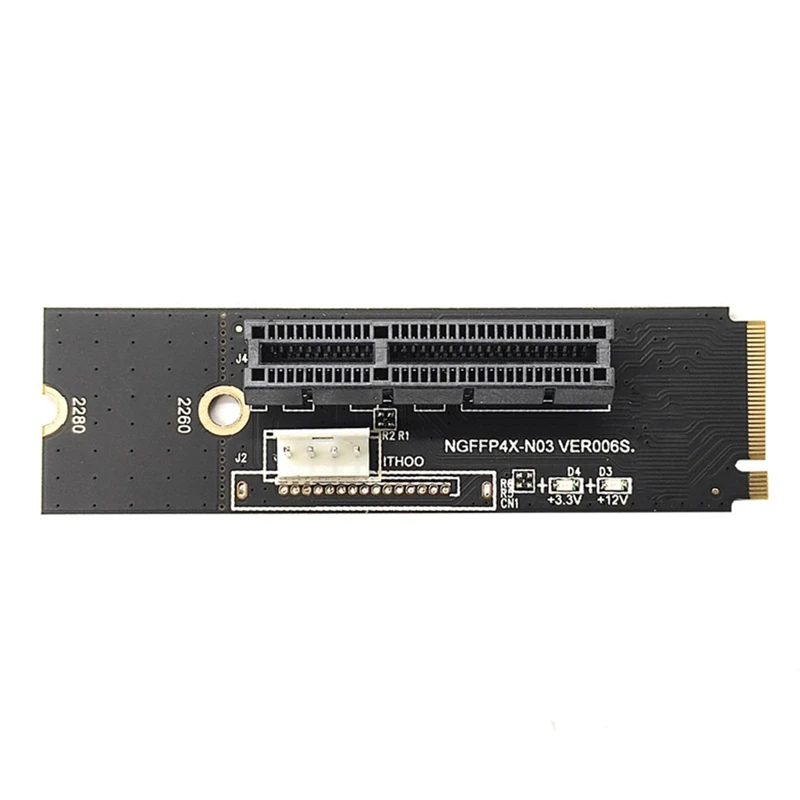 NGFF M.2 To PCI-E 4X X1 Riser Card M2 NVME To Pcie X4 With LED Voltage Indicator For GPU BTC Mining