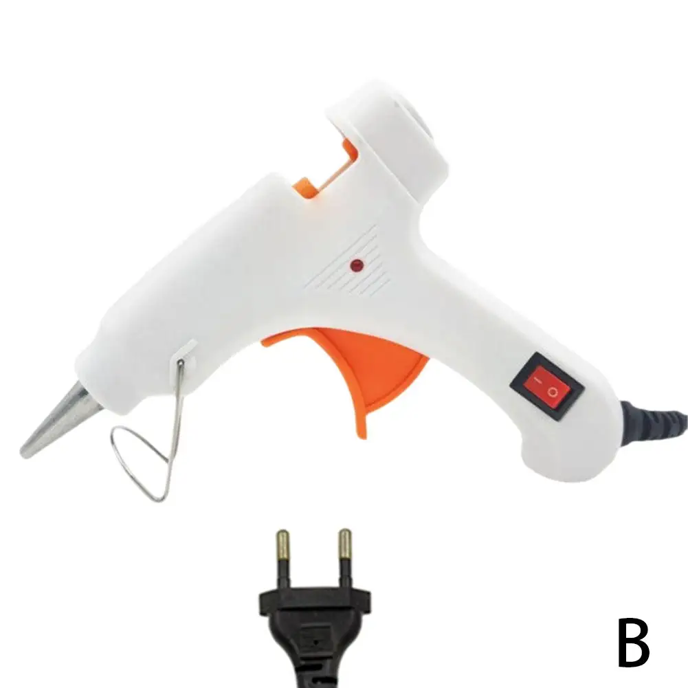 20W Hot Melt Glue Gun DIY Mini Household Industrial Glue Electric Repair Sticks Tool Use 7mm Heat EU Thermo Guns Temperatur V1H7