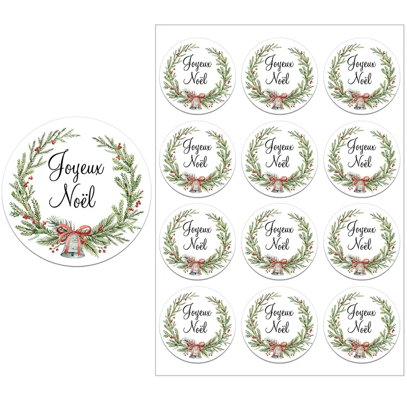 Autocollants Ronds "Bonne Année" - Lot De 500 étiquettes Adhésives Pour Cartes, Enveloppes Et Emballages Cadeaux