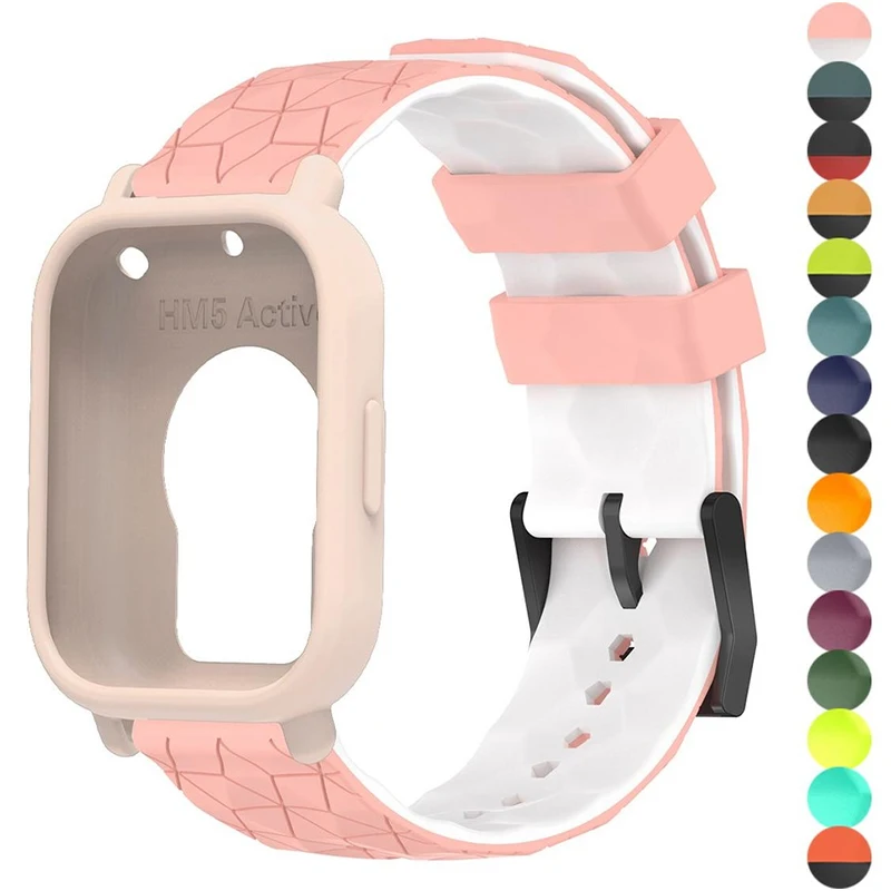 Enhanced Protective Silicone Strap and Soft Shell for Smartwatch - Anti-Drop, Breathable Sport Band