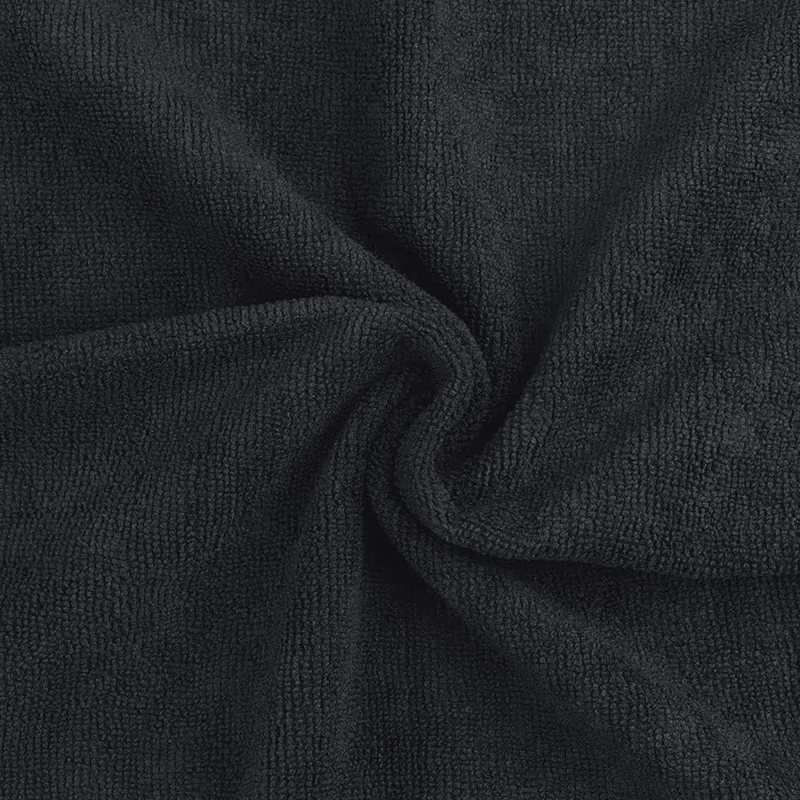 Black Microfiber Salon Hair Drying Towel Guest Used Hand Towels Hair Stylist Spa Bath Hair Drying Towel Cleaning Towel 2