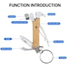 Multi-functional folding tool pliers with wooden handle Camping knife pliers claw hammer Multi-purpose Portable outdoor tool 4
