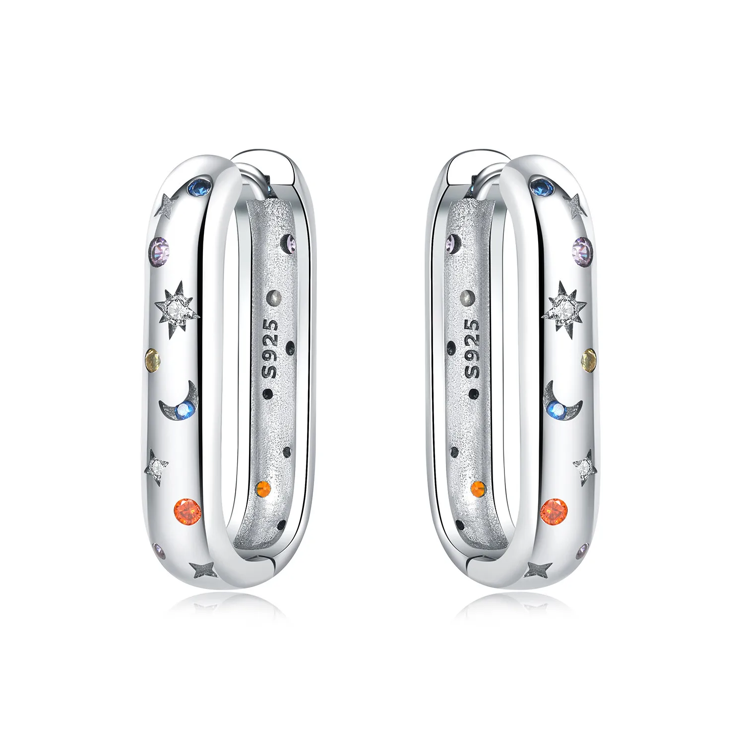 Schlichte U-förmige Ohrringe aus 925er Sterlingsilber, goldfarben, vielseitige Creolen für Damen, edler Schmuck, Geschenke für Geburtstagsfeiern – Detail 25