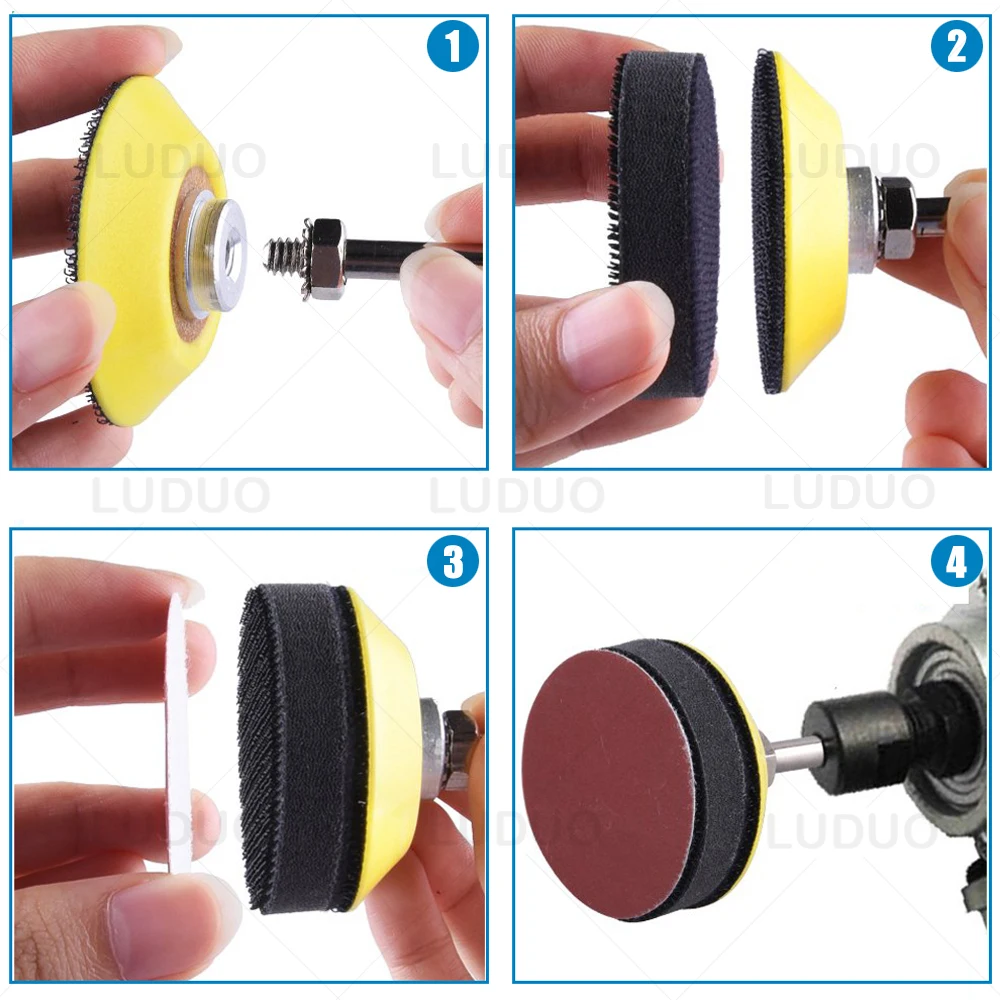 Car Polishing Kit 3Inch 75mm Sandpaper Discs Buffer Polishing Pad Sanding Paper Kits Car Light Polish Restoration Headlights Repair Refurbish