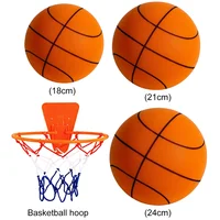 18/21/24 Solid Silent Basketball Kid Indoor Silent Sponge Elastic Little Leather Ball Lightweight 3/5/7 Inch Children Sports Toy 1