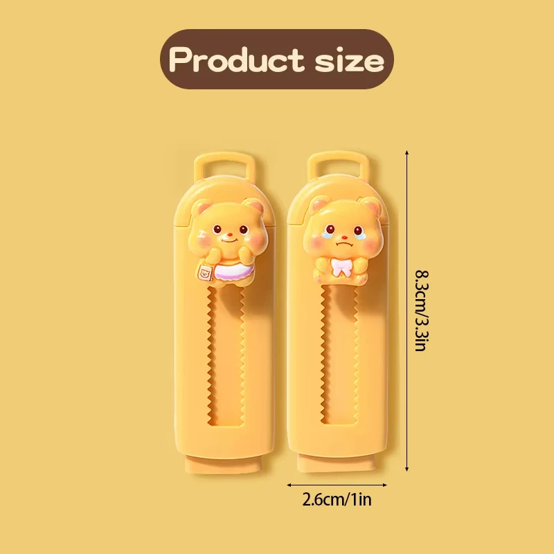 수납식 고무 지우개 귀여운 크림곰 한국 문구 학교 사무용품 신학기 어린이 문구 상품