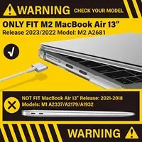 Laptop protective case suitable for MacBook Air 13 inch Case M3 A3113 M2 A2681, Hardshell Case  for Mac Air 13.6, Crystal Clear - Image 5