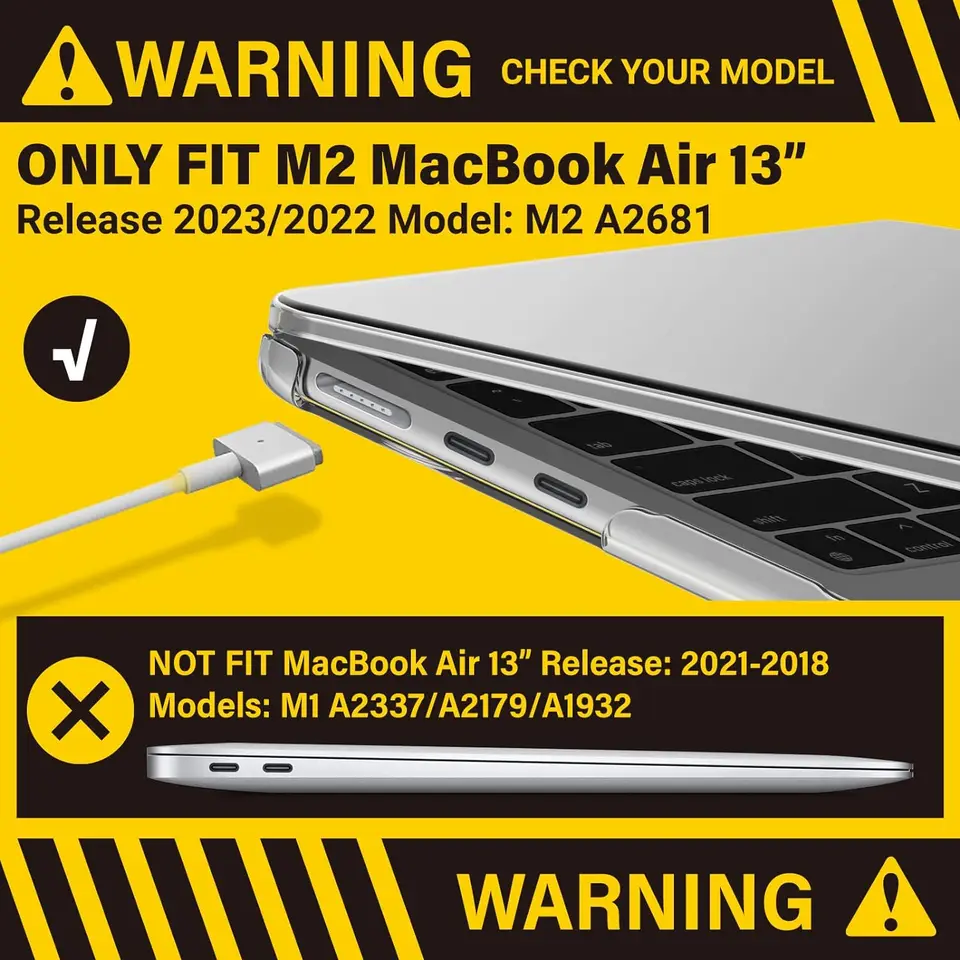 Compatible with 2022-2025 MacBook Air 13 inch Case M4 A3240 M3