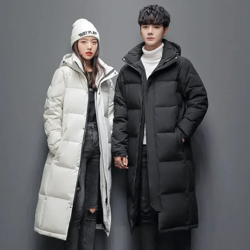 Down Jacket Men Winter Long Duck Hooded Casual Outdoor Windproof Warm For High Quality Male