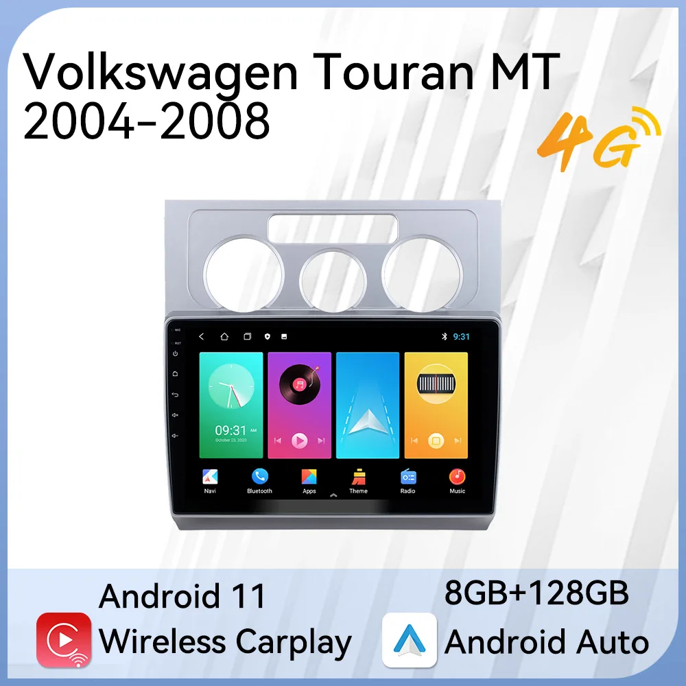 Car Multimedia Player For Vw Volkswagen Touran Mt 20042010 2 Din