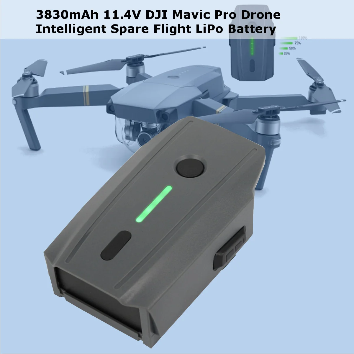 

3830mAh 11.4V Rechargeable High Capacity Battery for DJI Mavic Pro Drone RC Quadcopter Intelligent Spare Flight LiPo Batteries