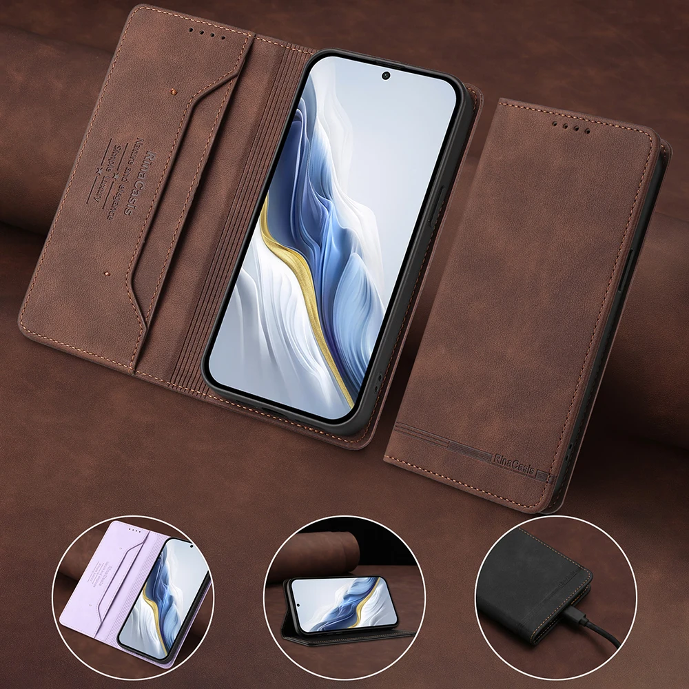 Magnetic RFID Anti-Theft Leather Book Case and Cover Bag