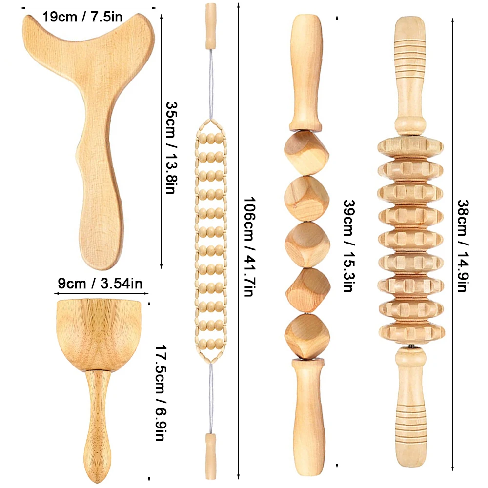 Outil de massage gua sha en bois pour drainage lymphatique_voghion.com