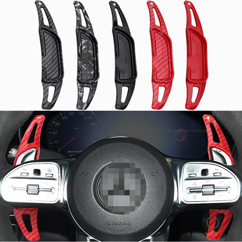 Pour mercedes-benz AMG A35 A45 C63 E63 S63 G63 C43 CLA GLA GLC GLS GLE 2016-2019 palette de changement de vitesse de volant de voiture étendre