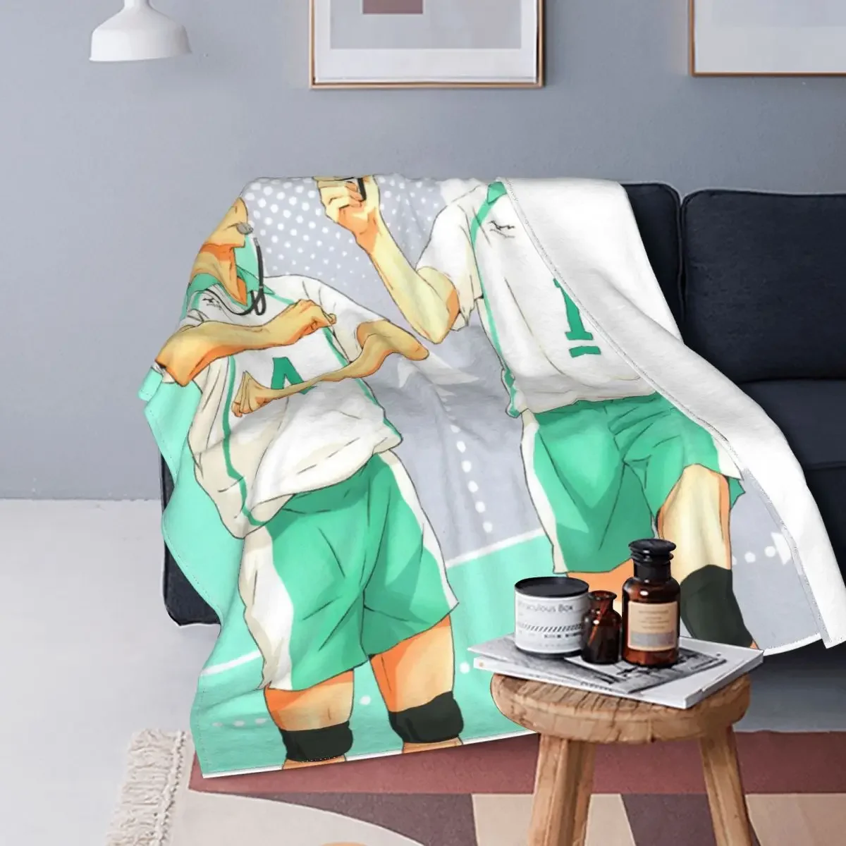 

Haikyuu Blanket Coral Fleece Plush Summer Tooru Oikawa Anime Portable Thin Throw Blankets for Bedding Bedroom Bedding Throws
