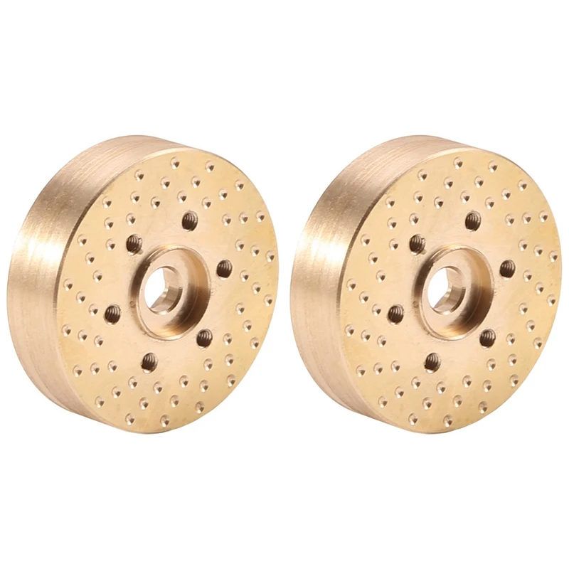 

2PCS Brass Brake Disc Weights For 1.55 Inch Wheel Rims 1/10 RC Crawler Car Axial Jr RC4WD D90 TF2 Tamiya CC01 LC70 Promotion