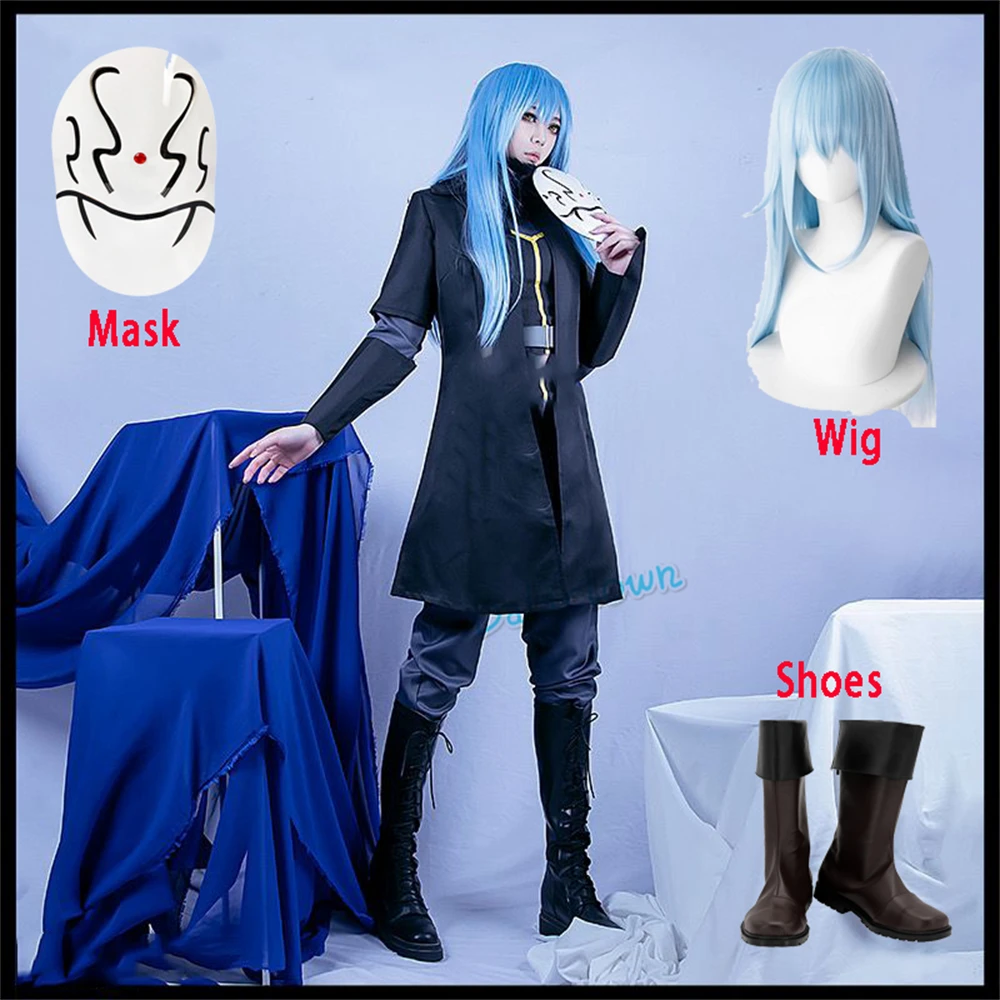 

That Time I Got Reincarnated As A Slime Rimuru Tempest Cosplay Costume Boots Wig Anime Halloween Carnival Mask Suit Clothes