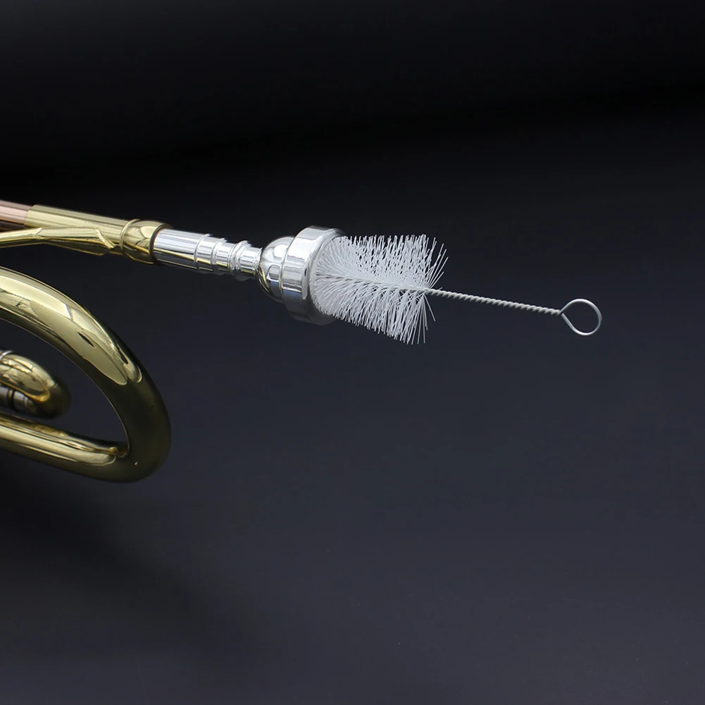 3 Pieces Trumpet Cleaning Kit Mouthpiece Brush Valve Brush Flexible Snake Trumpet Maintenance Kit Cornet Cleaning