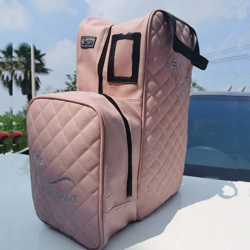 New Professional Equestrian Equipment Bag Horse Riding Boots Carry Bag Portable Durable PU Backpack with Helmet Compartment 3
