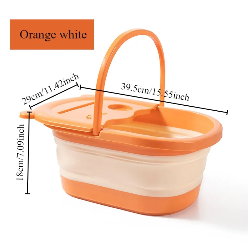 1pc foldable foot soaking bucket, long-lasting insulation, high-quality PP material, one-piece molding, durable