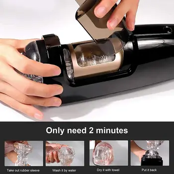 Automatic Male Masturbator Cup Real Vagina Telescopic Rotation Sucking Vibrator Blowjob Masturbation Adults Penis Sex Toys