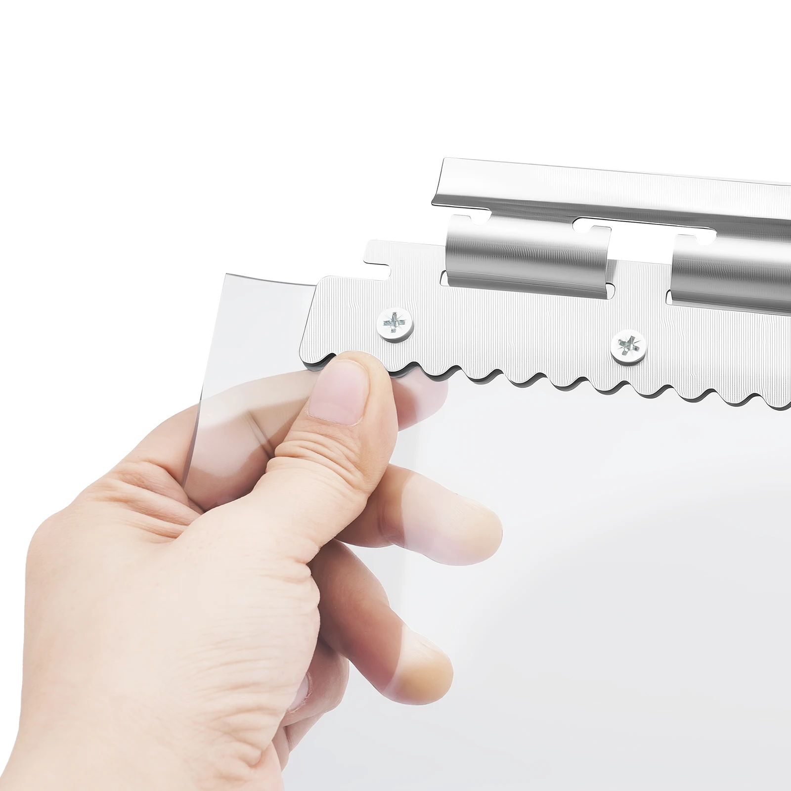 PVC-Streifenvorhang Transparenter Kunststoff-Türvorhang 7-teiliges Set für Lager Fabrik Supermarkt Wind Staub Mücken Barriere – Detail 11