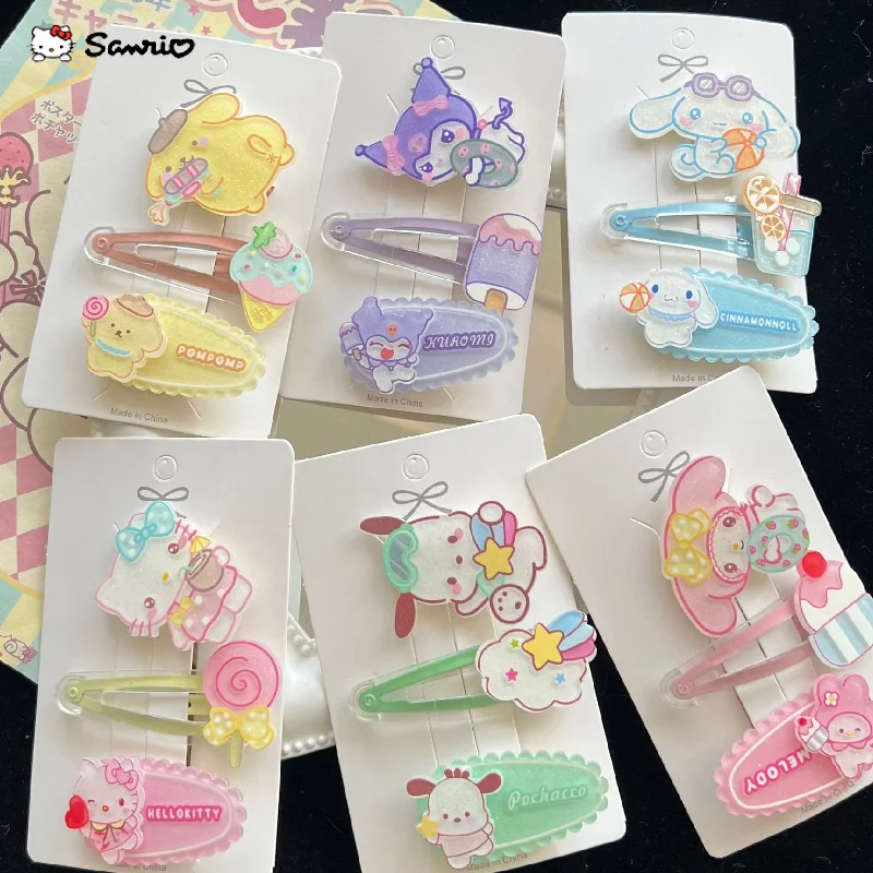 

3 шт./комплект, заколки для волос Sanrio