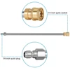 High pressure washer extension rod 1/4 inch quick plug accessory gun stainless steel extension rod spray gun 4000PSI 5
