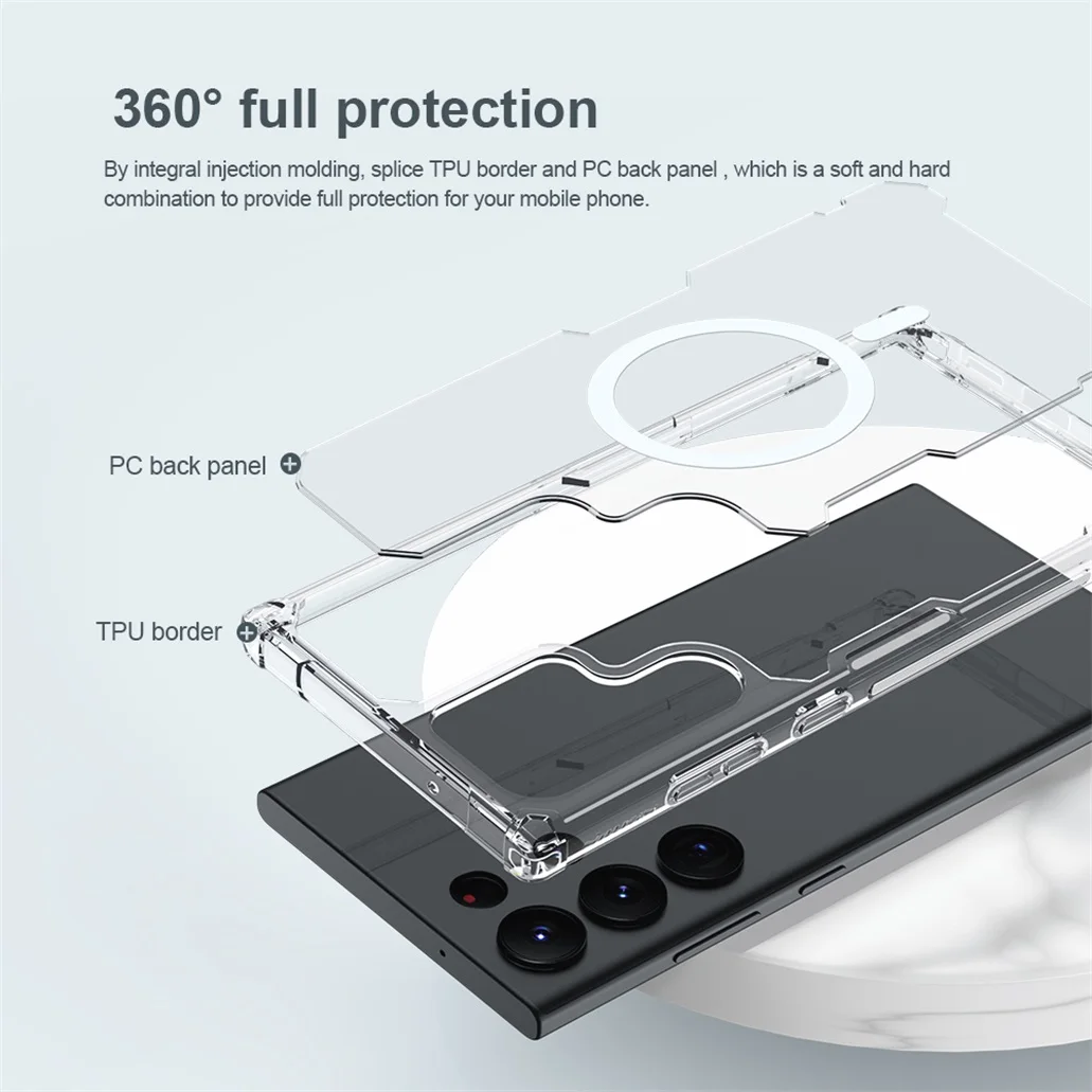 Nillkin Clear MagSafe Magnetic Case for Samsung Galaxy S23 Ultra description image 7